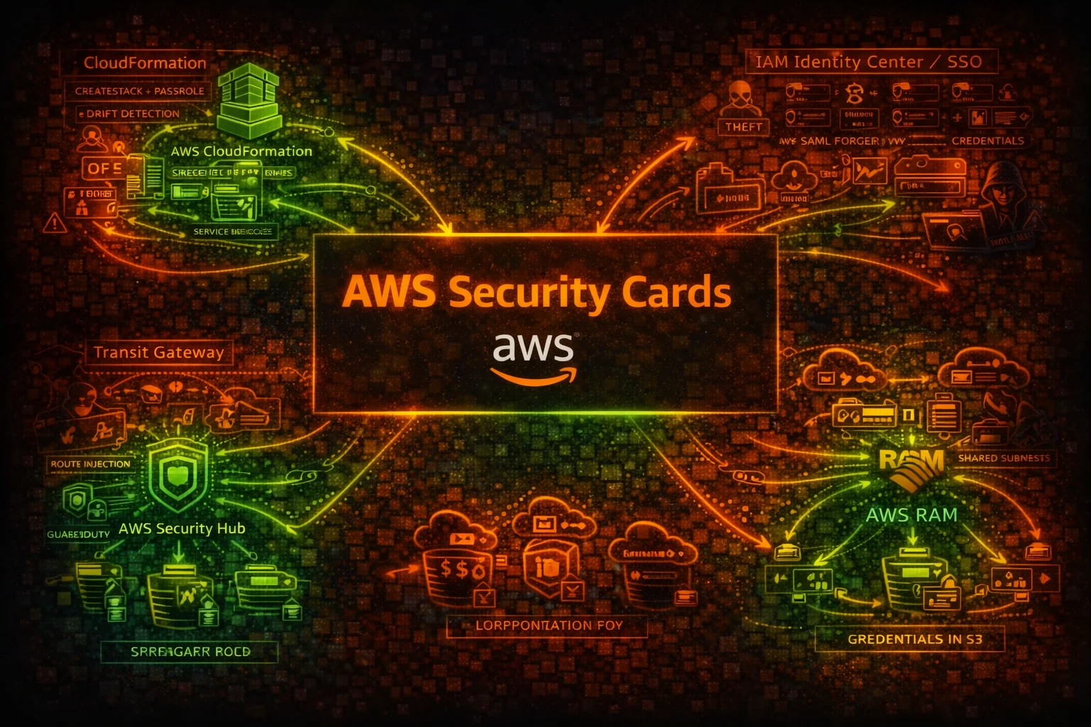 AWS Security Cards - Free offensive security reference for 60 AWS services