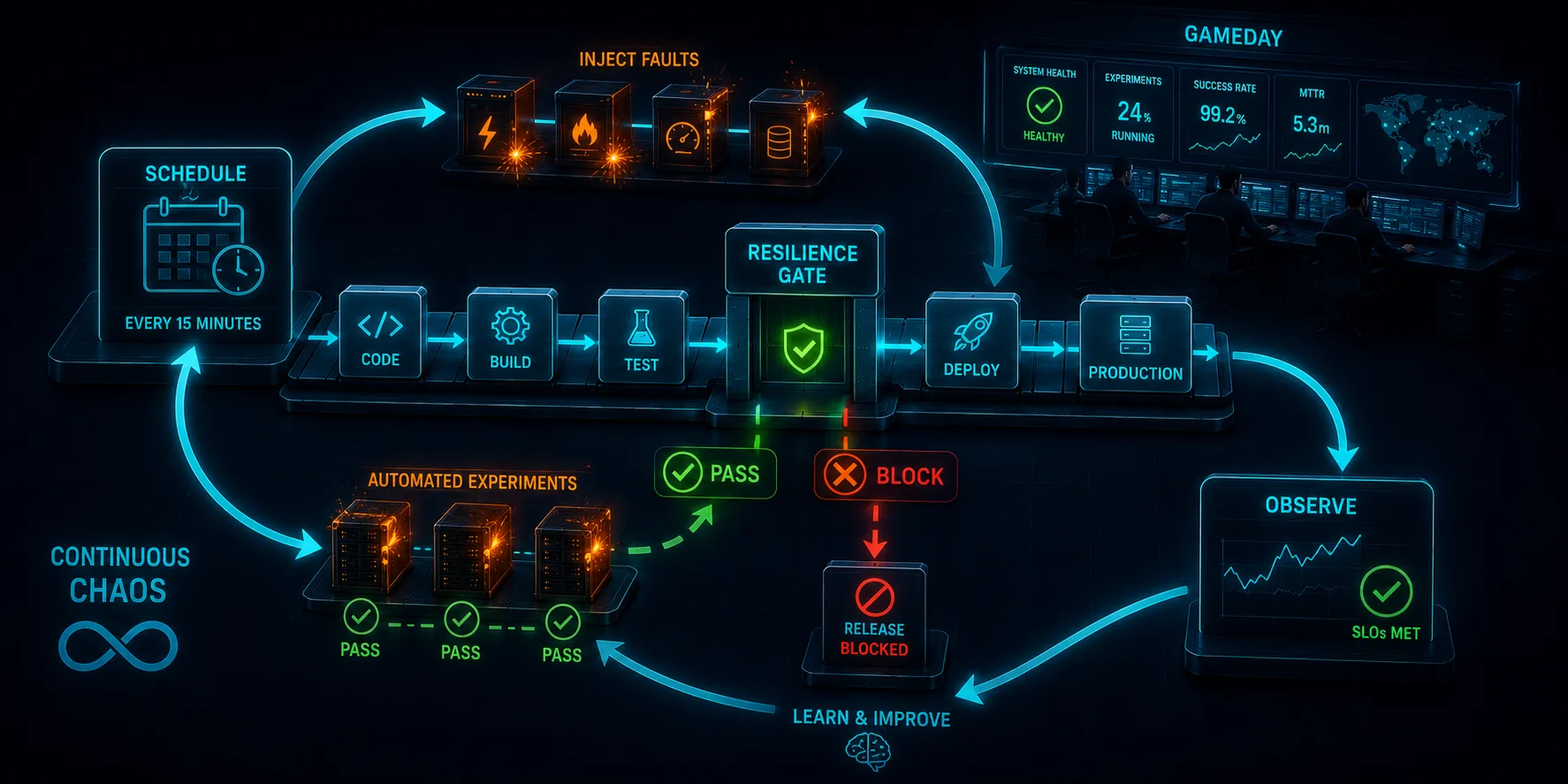 Chaos Engineering on AWS - Running a Program with GameDays and Continuous Chaos