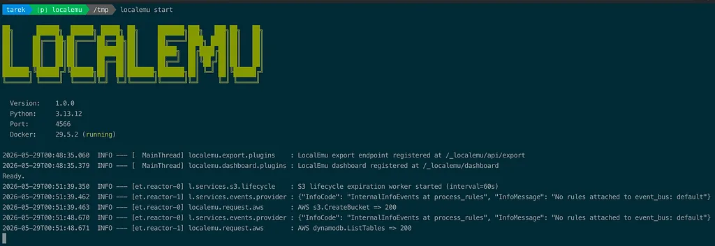 Starting LocalEmu from the terminal