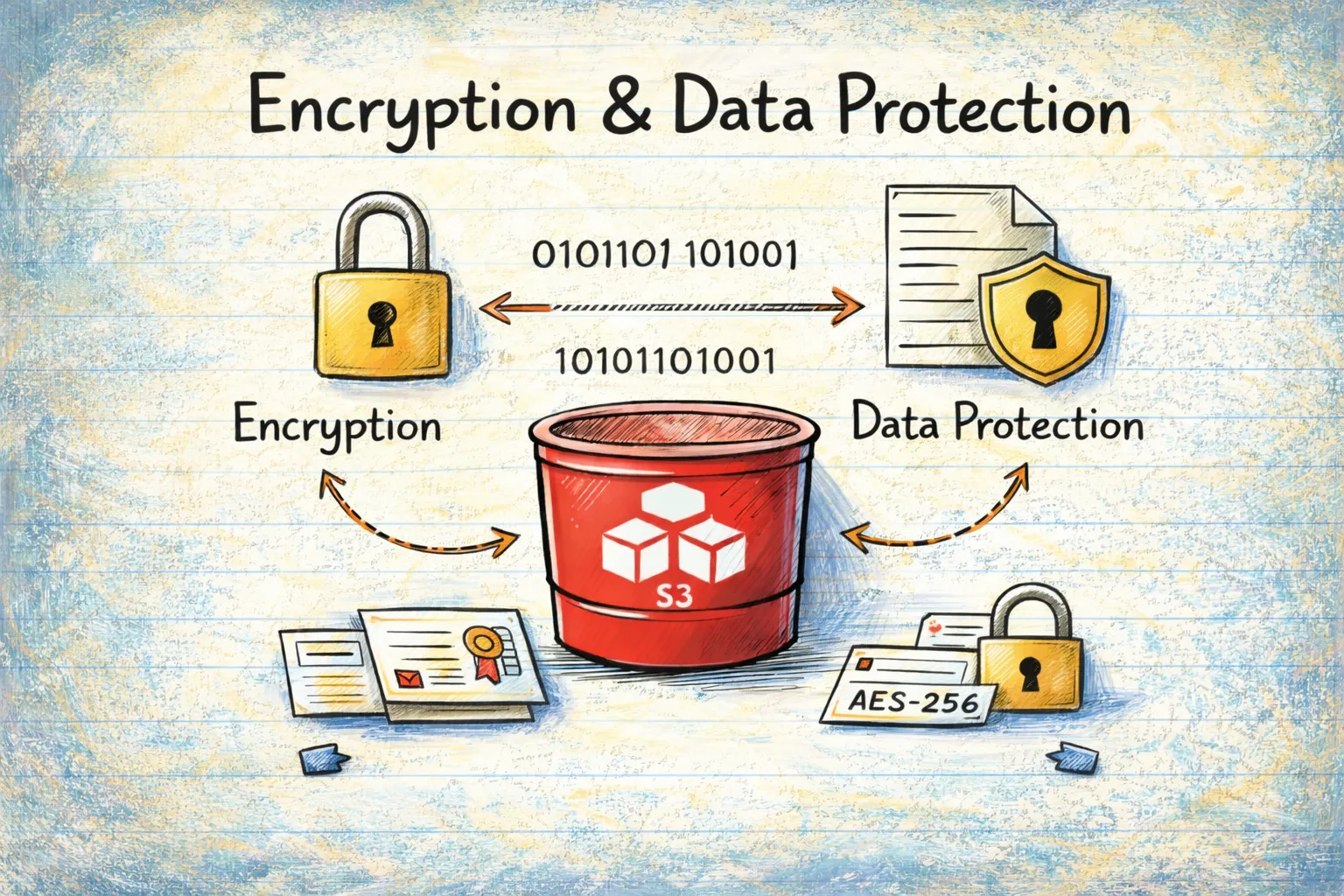 S3 encryption and data protection checks for server-side encryption and KMS