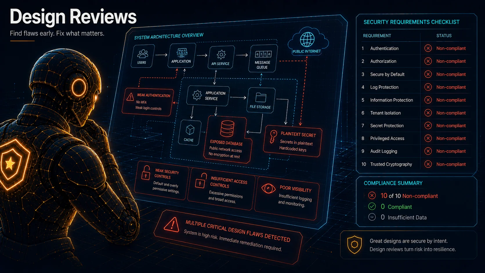 AWS Security Agent design review: architecture document upload and compliance findings