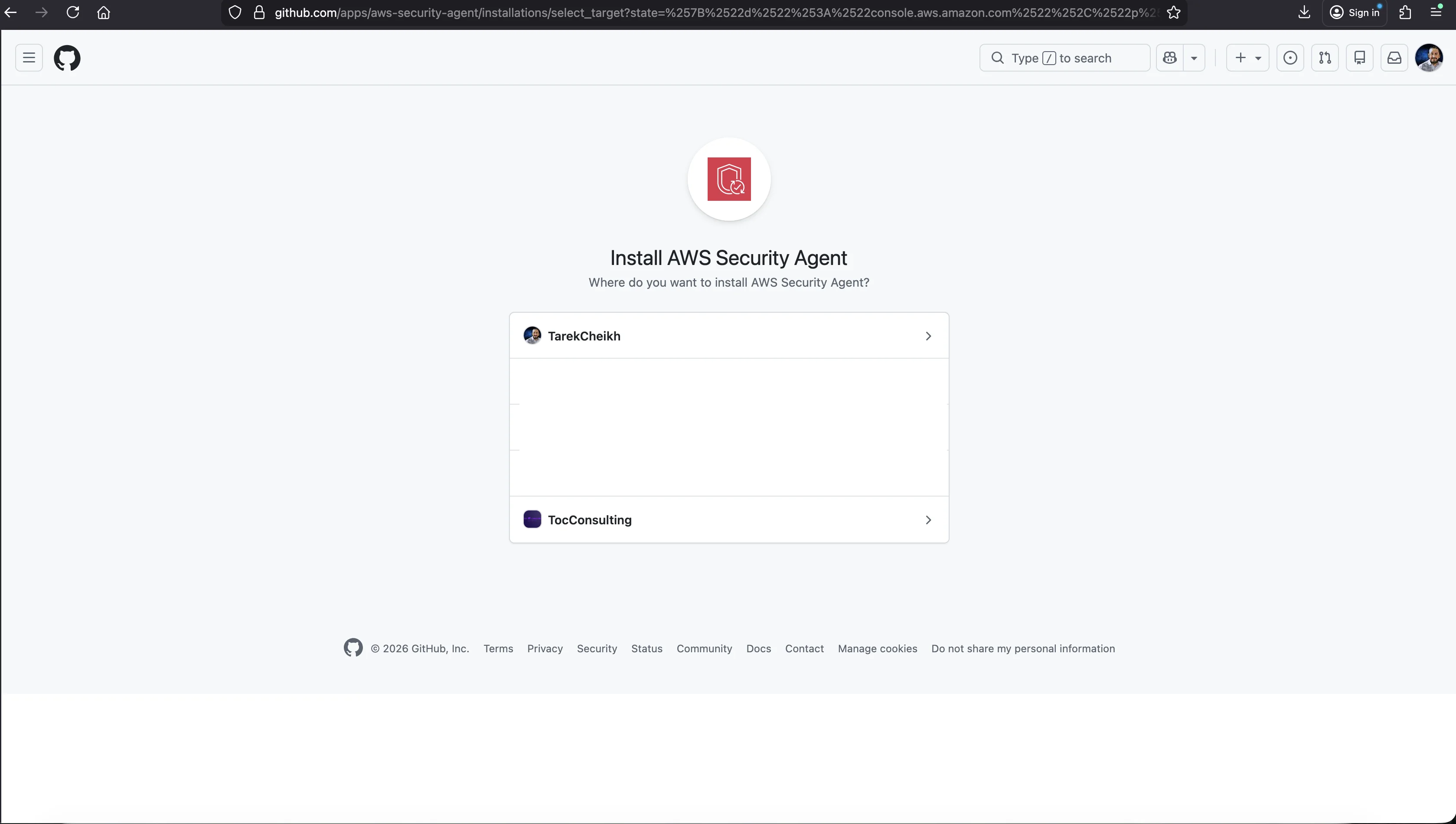 All three capability cards (design review, code review, penetration testing) showing Ready after the GitHub integration is connected