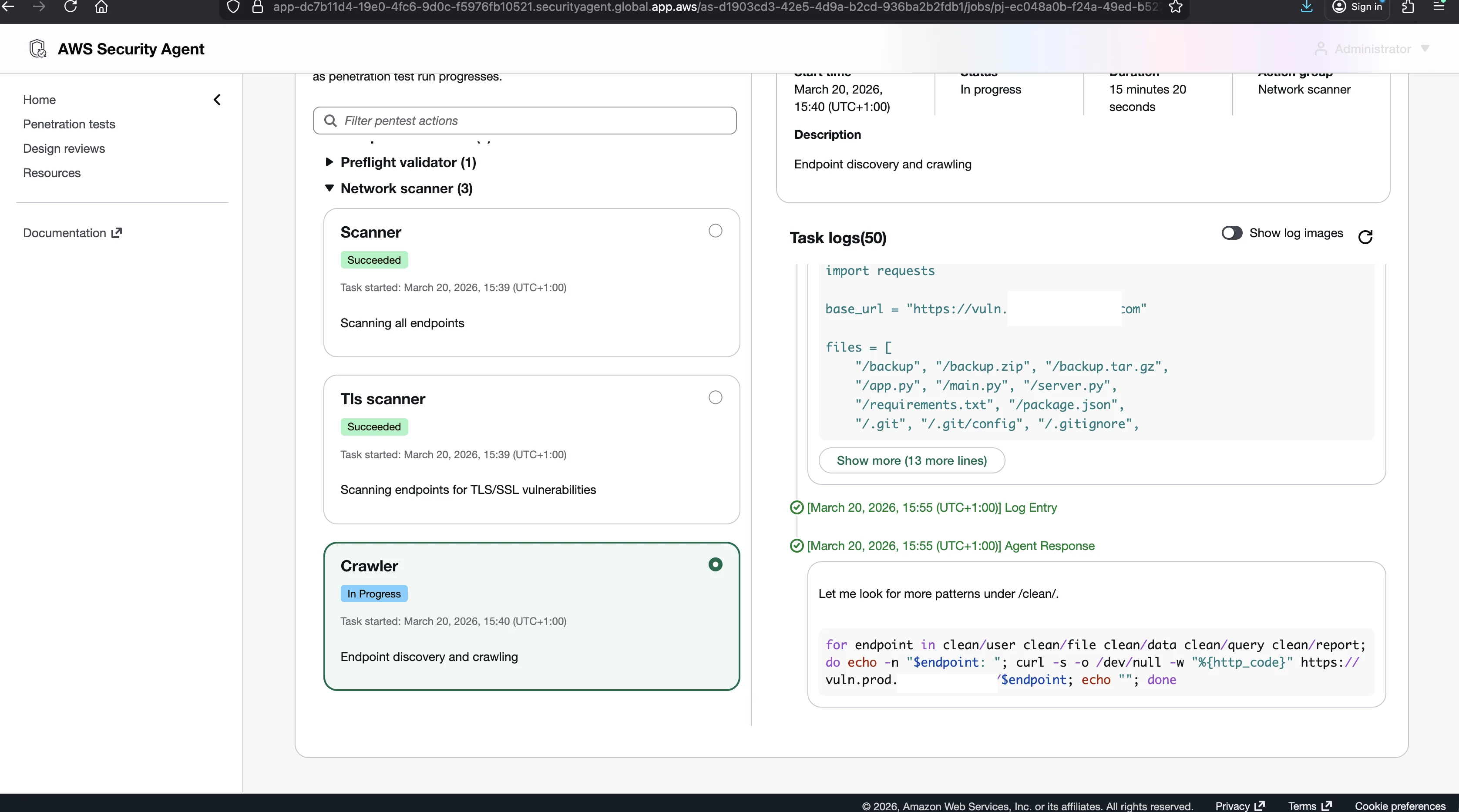 Completed pentest overview showing all phases finished