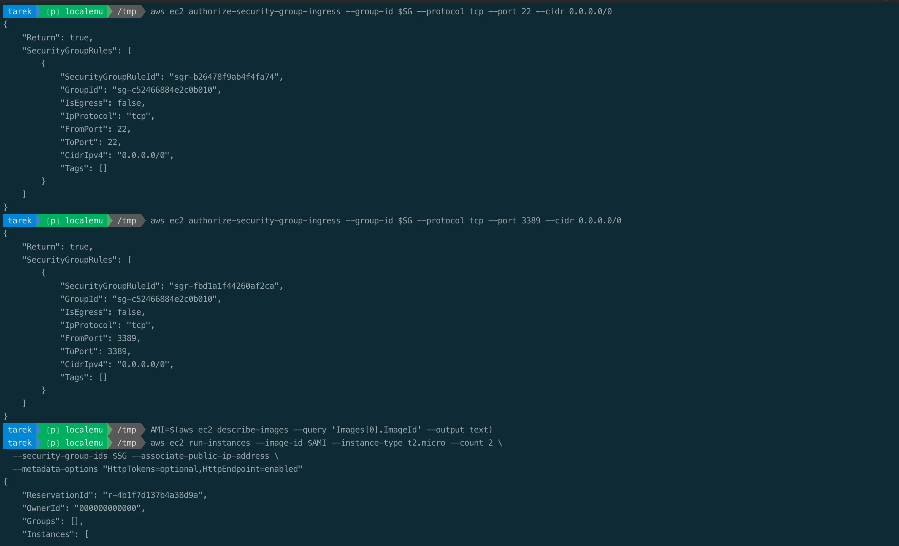 Launching exposed EC2 instances with public IPs and IMDSv1 in LocalEmu